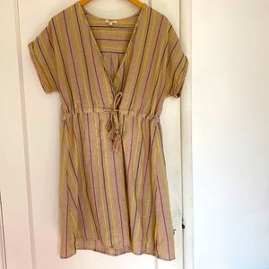 Mystree cinch tie striped dress
